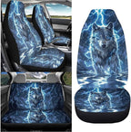 KEIAHUAN Lightning Wolf Car Seat Covers Front Back Auto Front Bucket Seat Covers Rear Split Bench Seat Cushion Pads Vehicle Seat Covers Fit Most Vehicle Truck,SUV