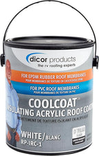 Dicor RP-IRC-1 CoolCoat Roof Coating - White, High-Performance Formula, 1 Gallon