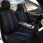 Breathable Premium Car Seat Covers Full Set，3D Air-Mesh Seat Covers for Cars，Comfortable Safety Airbag Compatible，Universal for Most Cars Sedan Truck SUV(Black/Blue)