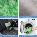 Waterproof Sweating Car Seat Cover for Post Gym Workout, Running, Swimming, Beach and Hiking, Universal Fit Non-Slip Bucket Seat Protector for Cars SUV Trucks, Machine Washable (Tie-Dye Green)