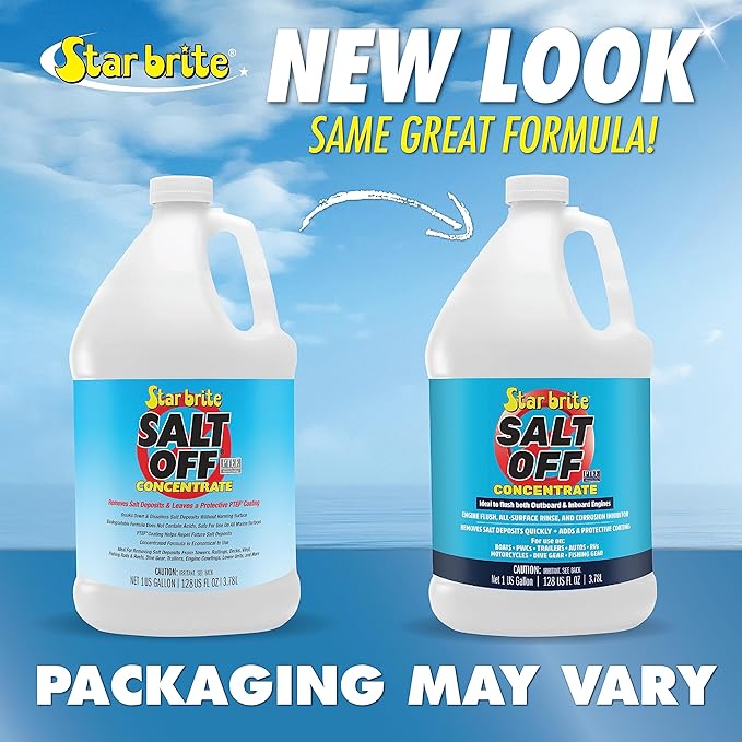 STAR BRITE Salt Off Concentrate - Ultimate Salt Remover Wash & Marine Engine Flush for Boats, Vehicles, Trailers, and More - 128 OZ Gallon (093900N)
