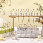 18 Set Employee Appreciation Gifts Bulk Hanging Car Air Freshener Diffuser Car Empty Glass Essential Oil Diffuser Thank You Inspirational Gifts for Coworker Teacher(Flower Thank You)