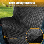 PETICON Dog Car Seat Covers for Truck Ford f150/Ram1500/GMC Canyon/Silverado, Waterproof Pet Back Seat Cover for Trucks, Scratchproof Nonslip Durable Rear Seat Cover for Dogs