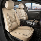 Car Seat Covers Fit for Kia Sorento 2007-2023 2024 2025 Front Set Leather Seat Covers Set with Lumbar Support Premium Automotive Cushion Protector(2 Seat, Beige)
