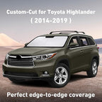 EcoNour Windshield Sunshade Compatible for Toyota Highlander 2014-2017 2018 2019, Sun Visor for Front Windshield & Window Sun Shade Cover, UV Heat Blocker & Protector, Car Accessories