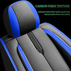 Fit Highlander Car Seat Covers (5 Seats) for Select Toyota Highlander 2007-2026 - Full Coverage Leather,Airbag Compatible, Waterproof & All Weather Seat Cushion Protector,Full Black-Blue
