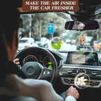 Personalized Custom Car Air Freshener, Double Sided Custom Photo, Record Player Shaped Fragrance Vent Clip, Unique and Cute Car Interior (Customize, Hanging A)