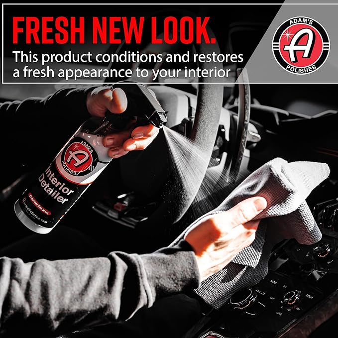 Adam's Polishes Interior Detailer 16 fl. oz (Cucumber Aloe) - Total Car Interior Cleaner, Protectant & Dressing | All Purpose Cleaner & Leather Conditioner | Vinyl, Dashboard, Screen, Seat Cleaner