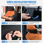 Nilight Car Seat Cover 2PCS Black Brown Breathable Mesh Interior Covers with Removable Headrest Airbag Compatible Universal for Cars Truck and SUV Front Seats