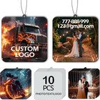 10-1000 Pcs Custom Air Fresheners with Picture - Double Sided Personalized Car Air Freshener with Photo & Logo, Hanging Auto Accessories & Custom Gifts for Branding Business Events (Square)