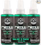Chemical Guys New Car Smell Premium Air Freshener & Odor Eliminator (4 oz) (3 Pack) – Classic New Car Fragrance Spray for Interior Refresher