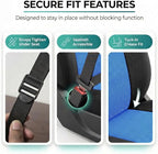 FH Group Automotive Full Car Seat Covers for SUV, Trucks, Sedan and More - Universal Fit Front High Back & Rear Solid Bench Design Interior Accessories - 3D Air Mesh Fabric Center Panel - Blue