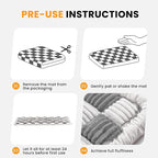 Backseat Dog Bed Mat, Non-Slip Dog Bed for Car Back Seat, Soft & Cozy Dogs Blanket, Washable Travel Pet Mat Seat Protector for Cars, SUVs, Trucks (Grey/White, 51.1" L x 23.6" W x 1.5" Th)