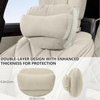 Car Neck Pillow, Comfortable Neck Pillow for Driving, Ergonomic Car Neck Support Pillow for Relieve Driving Fatigue, Suitable for Driving, Traveling (Beige)