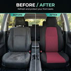 FH Group Automotive Front Car Seat Covers for SUV, Trucks, Sedan and More - Universal Fit Front High Back Design Interior Accessories - 3D Mesh Fabric Center Panel - Burgundy