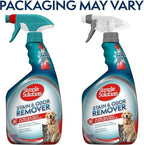 Simple Solution Stain & Odor Eliminator for Pets, Carpet Deodorizer, Enzyme Pet Odor Eliminator for Home, Stain Remover for Cat & Dog Pee, Urine Destroyer, Carpet Cleaner Spray, 32 oz