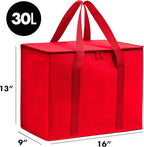 Carrywell (Not Made In China) Insulated Reusable Grocery Bags, Catering and Delivery Bag For Hot and Cold Food, Collapsible Thermal Tote For Doordash