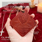 Leather Scented Car Air Freshener Encouragement Gifts for Men Lion Be Strong and Courageous Bible Verse Gifts for Men Cool Air Freshener for Cars Leather