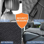 Dog Car Seat Cover for Back Seat Bench Cover, Compatible for Armrest 100% Waterproof & Nonslip Backseat Protector for Pet （Standard）