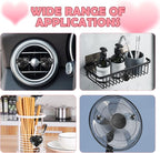 4PCS Heart-Shaped Car Vent Clips with Rhinestone,Bling Air Vent Clips Car Decorations,Premium Shiny Car Clips for Vents Accessories Interior (Black)