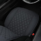 West Llama Linen Car Seat Covers-Breathable & Soft-Front Car Seat Protector Universal Fit 90% Cars,SUVs,Trucks,Diamond Pattern-1Piece,Black