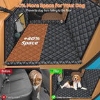 URPOWER Hard Bottom Dog Car Seat for Large Medium Dogs, Dog Back Seat Extender with 3-Sided Hard Boards, Waterproof Pet Backseat Cover Dogs Hammock for Large Cars, Trucks and SUVs, Holds up to 200 lbs