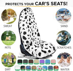 Waterproof Sweating Car Seat Cover for Post Gym Workout, Running, Swimming, Beach and Hiking, Universal Fit Non-Slip Bucket Seat Protector for Cars SUV Trucks, Machine Washable (1pcs-Cow)