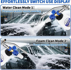 Pressure Washer Extension Wand Dual-Connector Tool, 1/4 Inch Quick Connect Switch Double Tip Attachment for Foam Cannon, Power Washer Extension Cleaner Accessory for Home, Boat and Car Washing