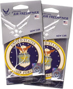 Elektroplate Officially Licensed United States Air Force Automotive Air-Fresheners for Vehicles | New Car Scent (12-Pack) | Made in the USA