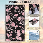 1 Pack Car Towel Seat Covers with Storage Bag, Multifunctional Towel for Gym Outdoor Sport, Picnic, Beach, Pet Dog Travel,Non-Slip Washable Car Seat Protector (Pink Flower)