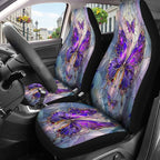 GENANY Purple Butterfly Car Seat Covers Set of 2, Breathable Front Seat Covers for Truck Sedan SUV, Purple Car Accessories, Butterfly Gift for Women