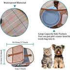 Soft-Sided Kennel Pet Carrier for Small Dogs, Cats, Puppy, Airline Approved Cat Carriers Dog Carrier Collapsible, Travel Handbag & Car Seat (Orange Diamond Print, 19" L x 11" W x 11" H)