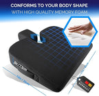 Healthfix® Wedge Seat Cushion - Orthopedic Memory Foam Seat Wedge for Office Chairs, Posture Support, Pressure Relief for Back/HIPS/Tailbone - Soft (99-150 lbs)
