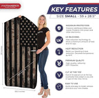 Autoamerics 1-Piece Windshield Sun Shade Brown Camo American Flag USA Design - Foldable Car Front Window Sunshade for Most Sedans SUV Truck - Blocks Max UV Rays and Keeps Your Vehicle Cool - Small