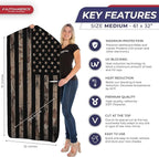 Autoamerics 1-Piece Windshield Sun Shade Brown Camo American Flag USA Design - Foldable Car Front Window Sunshade for Most Sedans SUV Truck - Blocks Max UV Rays and Keeps Your Vehicle Cool - Medium