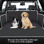 Meolsaek Car Seat Cover for Dogs, Non-Slip Dog Hammock for Car Back Seat, with Mesh Window Scratch Proof Nonslip Back Seat Protector for Trucks SUVs Most Cars (Black with Mesh)