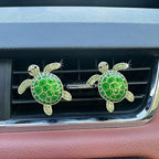 4pcs Cute Sea Turtles Car Air Vent Diffuser – Clip-On Fragrance Air Freshener for Cars with Replaceable Refills, Adorable Animal Car Vent Clip for SUV & Truck (Blue Green, Ocean)