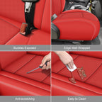 AOMSAZTO Custom Fit Seat Covers for Jeep Wrangler: JL 2018 2019 2020 2021 2022 2023 2024 4-Door Waterproof Leather Car Seats Cover Full Set