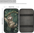 Dreaweet Car Armrest Cover Pad Car Center Console Cover Cute Sloth Car Accessories for Women Girly,Universal Armrest Cover for Car Truck SUV Sedan
