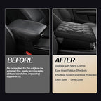 Truck Center Console Cover/pad PU Leather,Universal Large Armrest mat, Adjust Driving Posture Cushion,Protector Box,Keep Driving Safety,f150 Sierra Titan silverdo Tundra