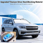 Car Windshield Sunshade Universal Sun Visor Front Window Shades, Foldable Reflective Fits Cars, Large SUVs, Trucks, Interior Car Automotive Accessories for Summer (64" x 33")