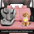 EKR Rav4 Seat Covers Custom Fit for Toyota Rav4 (Hybrid) LE/XLE Premium 2026, Leather Car Seat Cover Full Set for SUV,Faux Leather(Pink)