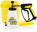 Foam Cannon Pressure Washer Gun, Stubby Foam Sprayer for Car Wash, Power Washer Swivel for Pressure Washers - Incl. Wash Mitt & Microfiber Towel, Ultimate Detailing Kit for Deep Cleaning