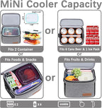 TuErcao Insulated Cooler Bag 6/24 Can Collapsible Leakproof Soft Sided Cooler for Car, Portable Foldable Small Ice Chest for Beach Camping Picnic Travel, 5/15qt Lunch Box for Men Work