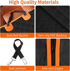 Dog Hammock for Car with Mesh Window - Tesla Model 3, SUV, Sedan, Waterproof Heavy Durable Hammock, Scratch Proof Nonslip with Seatbelt and Side Flaps, Dog Car Seat Cover for Pets