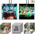 Bulk 10-100Pcs Custom Photo Car Air Freshener – Double-Sided Personalized Hanging Decor for Rear View Mirror, Long-Lasting Fragrance Ornament, Unique Gift for Car Owners (Square)