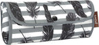 SACHI 3 Piece Market Tote Set – Insulated Thermal Reusable Grocery Bags for Cold and Hot Foods – Lightweight, Portable and Fold-able (Grey Feather Stripe)