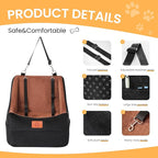 Dog Car Seat for Medium Dogs – Premium Pet Booster Seat with Two Pet Safety Belts, Detachable Washable Cover Non-Slip Base, Portable Dog Travel Seat for Road Trips & Daily Errands Up to 35lbs