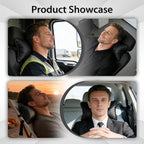 2 Pack Car Neck Pillow Soft Breathable Headrest Pillows for Driving Support, Universal Fit for Most Car Seats Decor Accessories（Black）
