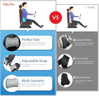 Classic Memory Foam Lumbar Cushion Provides Excellent Back Support and Pain Relief - Back Cushion for Driving, Chair Support for Car-Office Chair, Wheelchair - Classic Gray